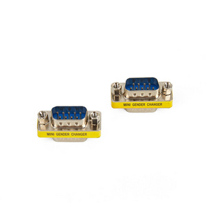 Wholesale DB9 Mini Gender Changer Coupler Adapter DB 9 Null Modem Adapter Connector F/F M/M M/F