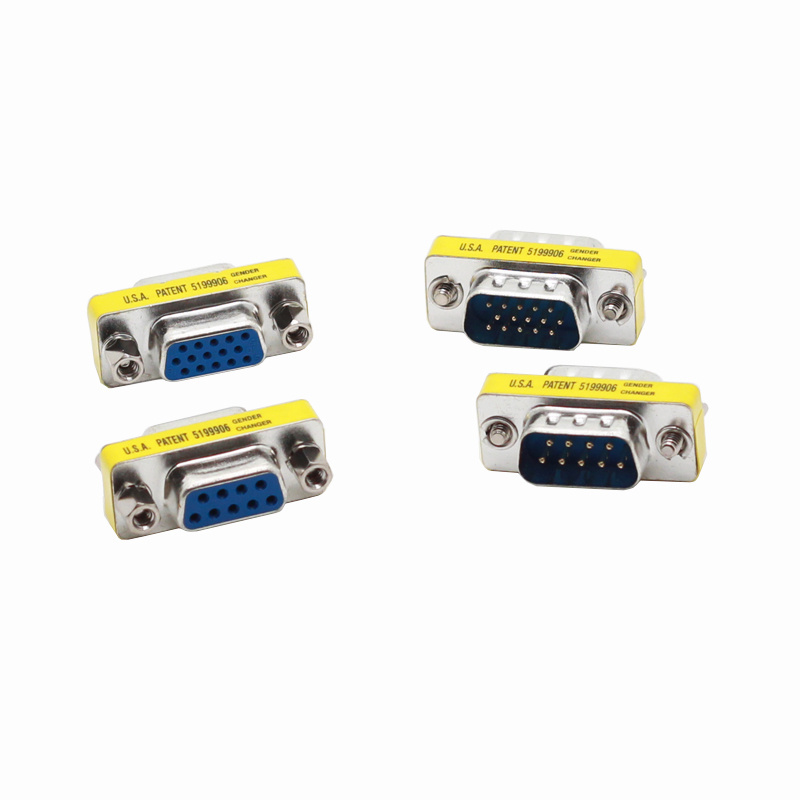 Wholesale DB9 Mini Gender Changer Coupler Adapter DB 9 Null Modem Adapter Connector F/F M/M M/F