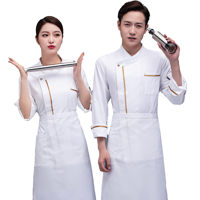 Chef Uniform Coat with Logo Chef Jacket Uniform Modern Restaurant Uniform High Quality Fashion Tops for Restaurant & Bar Knitted