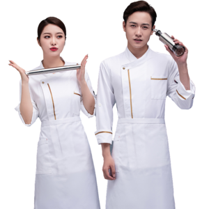 Chef Uniform Coat with Logo Chef Jacket Uniform Modern Restaurant Uniform High Quality Fashion Tops for Restaurant & Bar Knitted