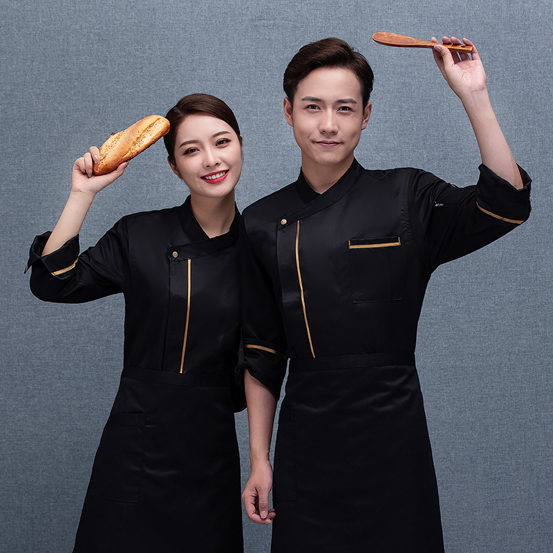 Chef Uniform Coat with Logo Chef Jacket Uniform Modern Restaurant Uniform High Quality Fashion Tops for Restaurant & Bar Knitted