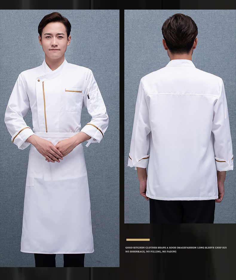 Chef Uniform Coat with Logo Chef Jacket Uniform Modern Restaurant Uniform High Quality Fashion Tops for Restaurant & Bar Knitted