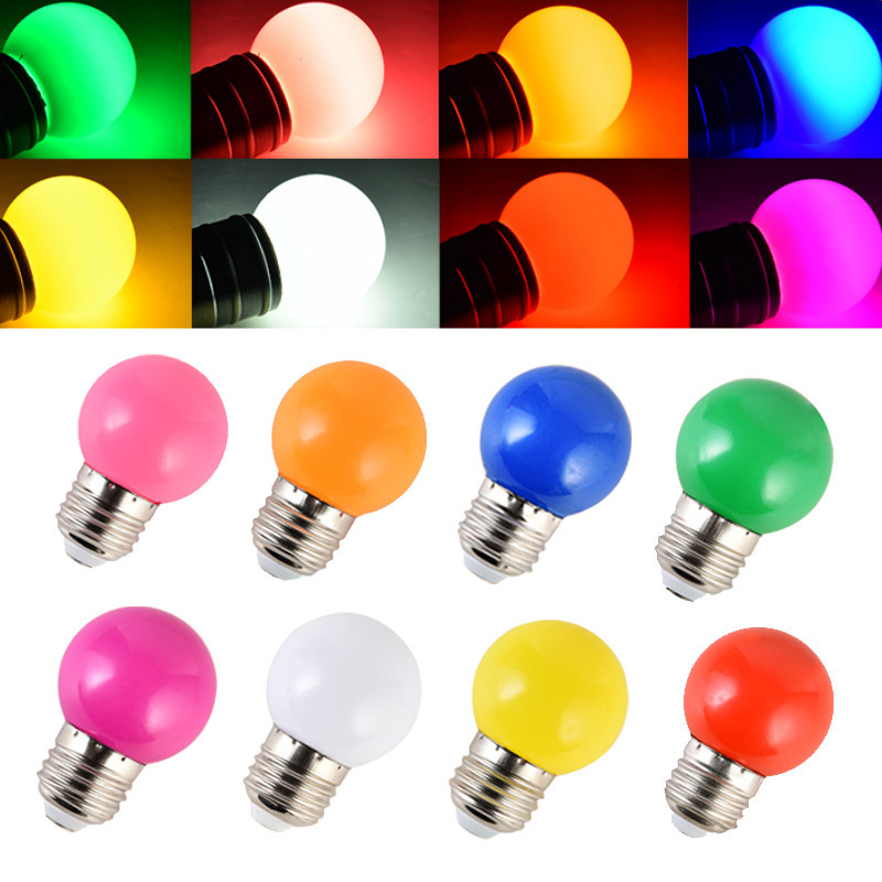 Wholesale E27 B22 1.5W Mini Round Led Color Bulb Yellow Red Led Bule Globe Shape Led Bulb