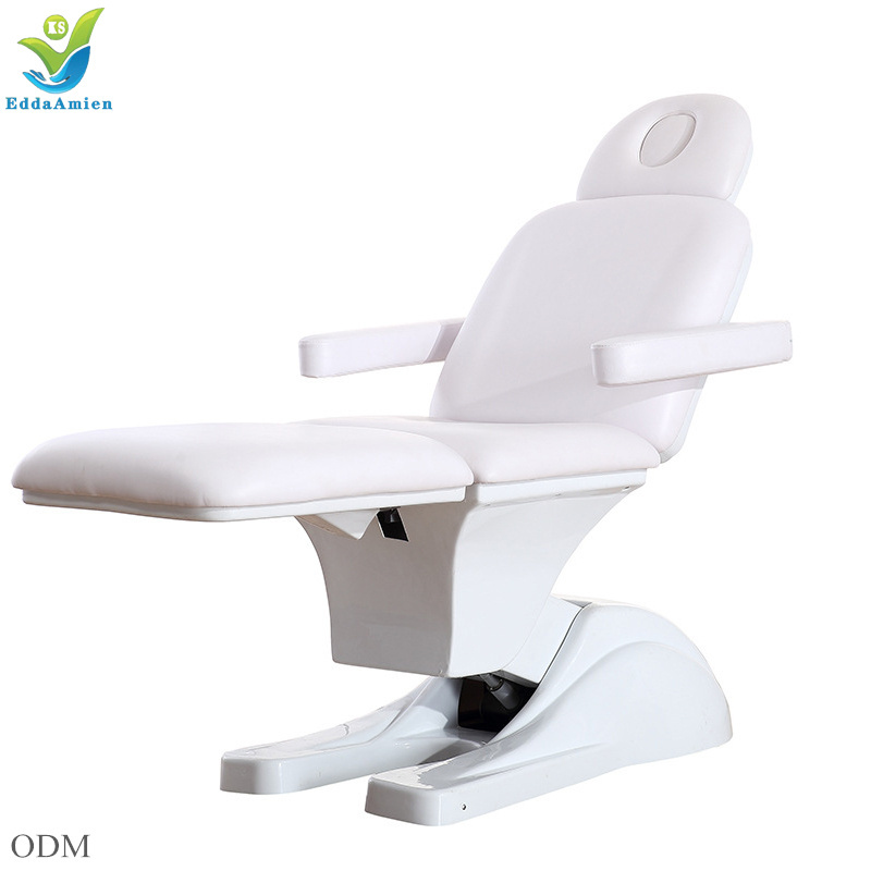 Beauty salon luxury 4 motor electric rotation table facial foot vibrating heating head spa massage chair bed