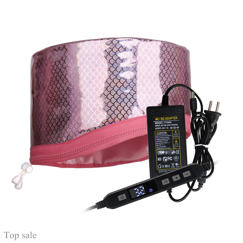 Hairdressing spa treatment electric hair steaming cap Steamer Nourishing Care Steam Hat Electric Hair Thermal Cap