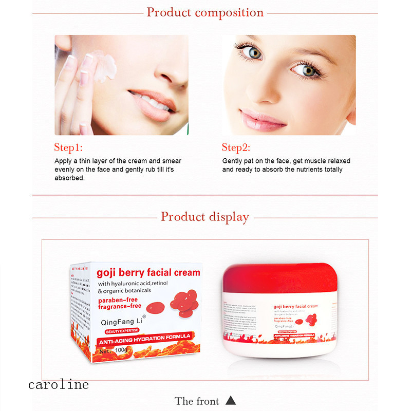 Hot Sale Skin Care Moisturizing Whitening Day Night goji berry Facial Cream