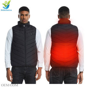 Low moq HIgh quality down cotton Heating electric vest windproof and warm antistatic heating vest suitable for men women vest