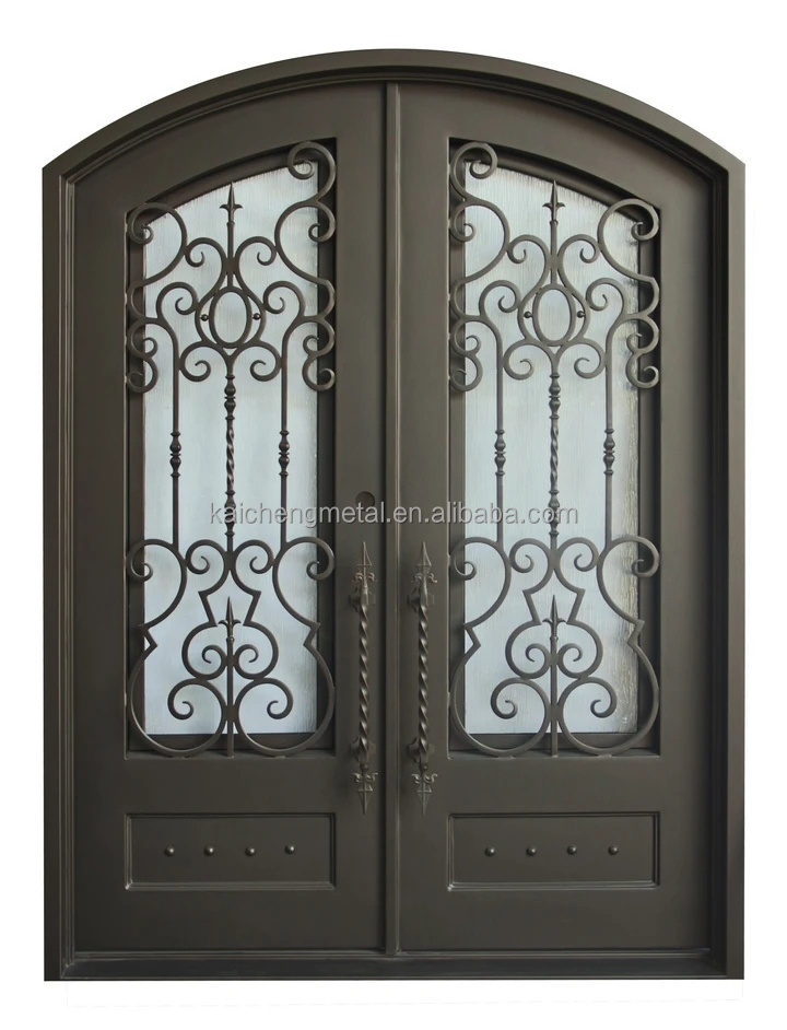 Golden Supplier Iron Glass Door Iron Entrance Door Wrought Iron Door For Home