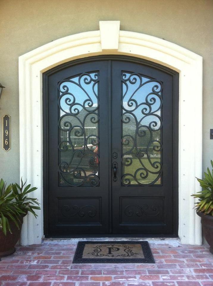 Reasonable Price Double Door Iron Gates Iron Door Lock Wrought Iron French Doors