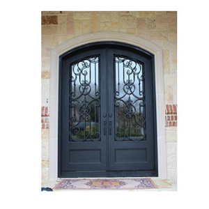 Reasonable Price Double Door Iron Gates Iron Door Lock Wrought Iron French Doors