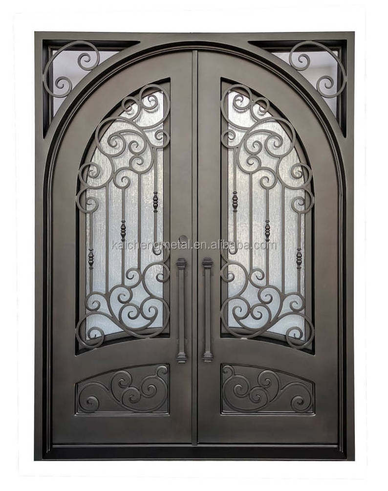 Golden Supplier Iron Glass Door Iron Entrance Door Wrought Iron Door For Home