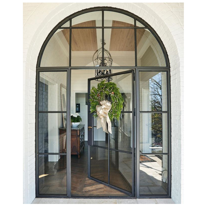 Factory Wholesale Front Door Iron Wrought Prices Wrought Iron French Glass Doors