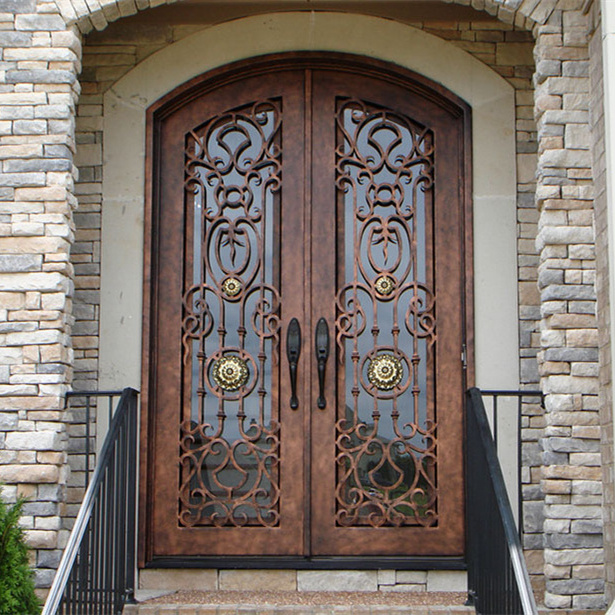 Golden Supplier Iron Glass Door Iron Entrance Door Wrought Iron Door For Home