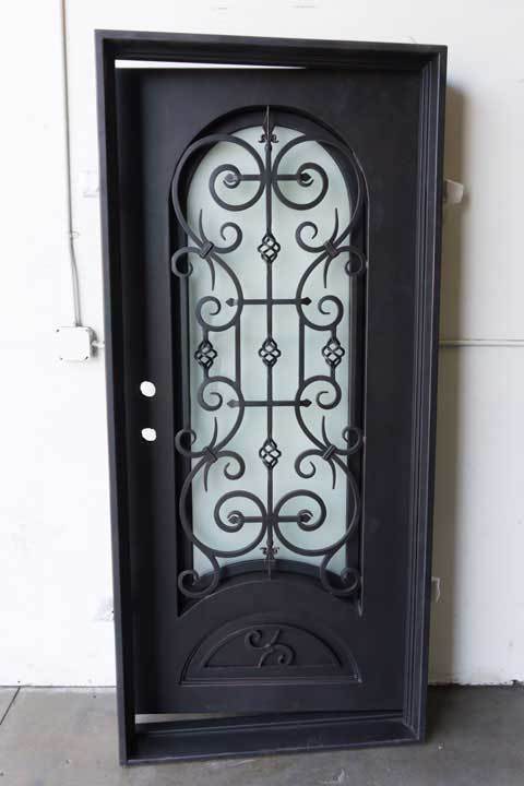 Reasonable Price Iron Single Door Design Wrought Iron Door Single Door Iron Gate Designs