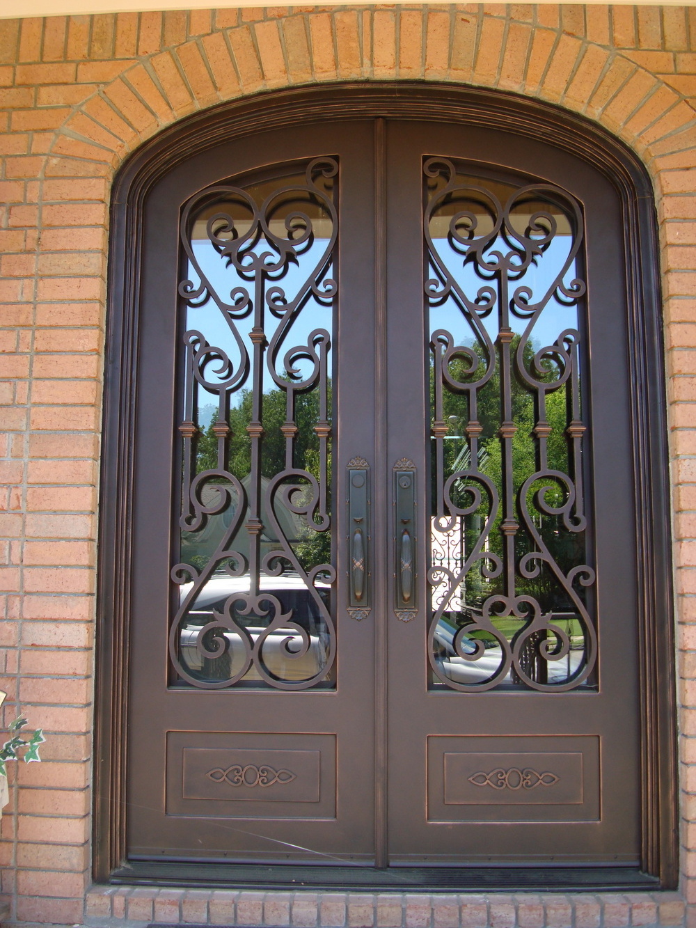 Golden Supplier Iron Glass Door Iron Entrance Door Wrought Iron Door For Home