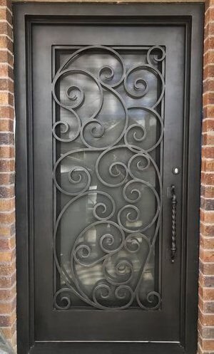 Golden Supplier  Boundary Wall Gate Design Iron Exterior Doors  Iron Garage Swing Door