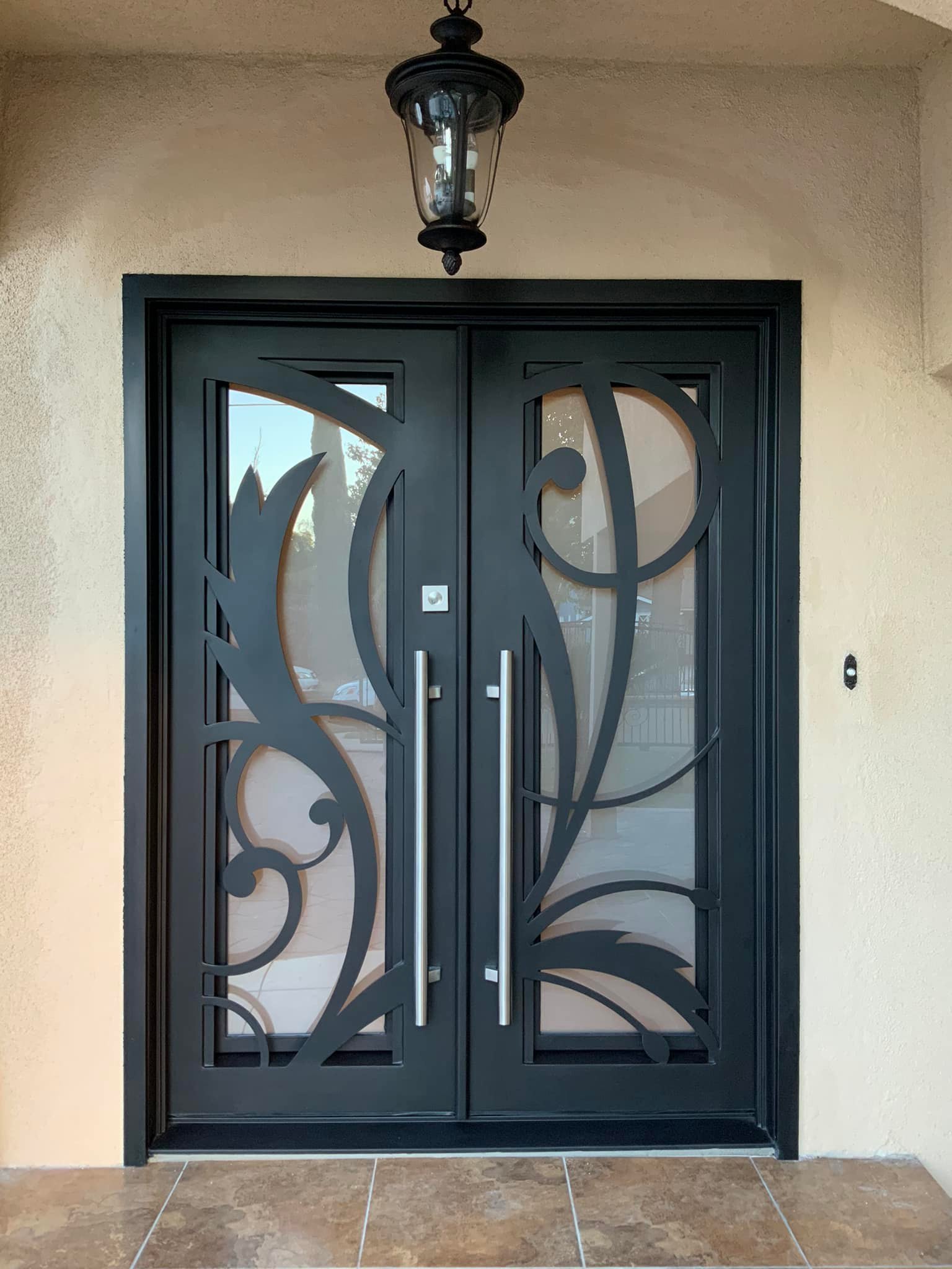 Factory Wholesale Iron Kitchen Door Design Double Iron Door Designs Pre-hang Wrought Iron Door