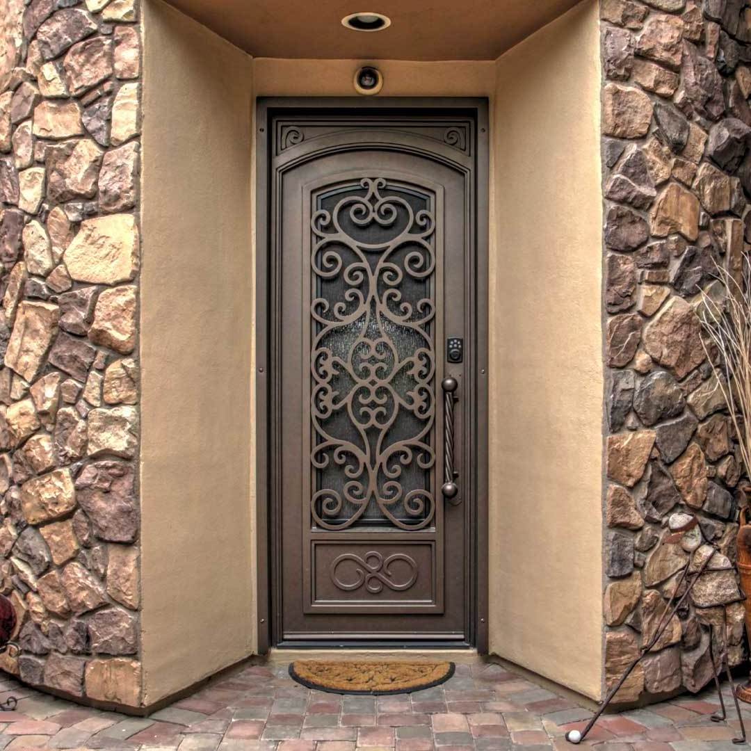 Reasonable Price Iron Single Door Design Wrought Iron Door Single Door Iron Gate Designs