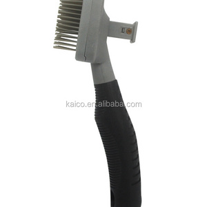 Kaico Professional Pet grooming product self-clean nylon pin slicker/pet dog cat removal comb brush/pet cleaning brush