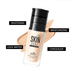 Oem Odm Vegan Black Box Oil Control Foundation Matte Full Coverage Cream Private Label Makeup Liquid Foundation