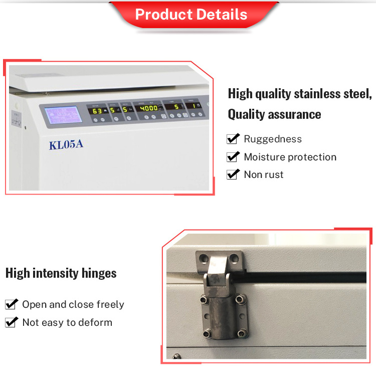 KL05A Clinical Equipment Medical Low Speed 4000 rpm Medical Laboratory Centrifuge Machine Price