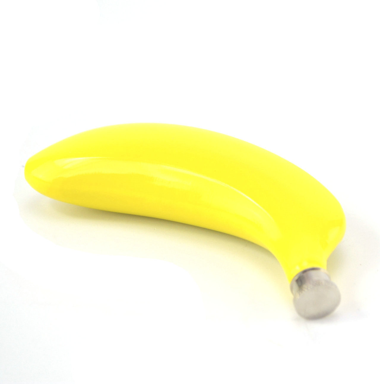 BANANA SHAPED HIP FLASK 5 OZ STAINLESS STEEL NOVELTY GAG GIFT DAD GOLF FRUIT