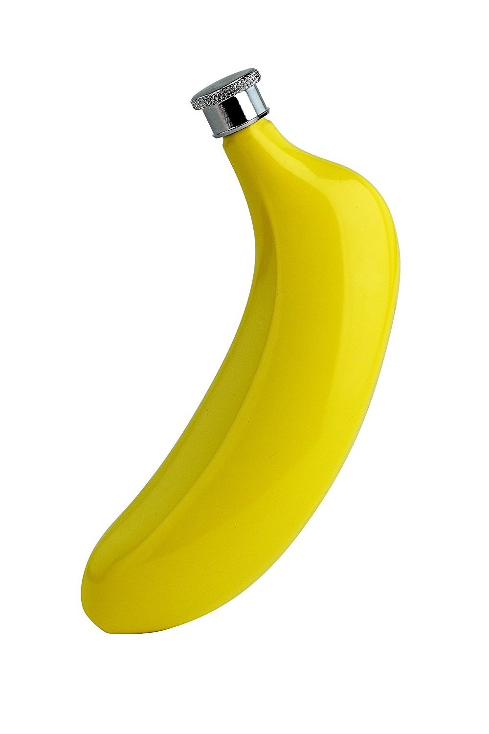 BANANA SHAPED HIP FLASK 5 OZ STAINLESS STEEL NOVELTY GAG GIFT DAD GOLF FRUIT