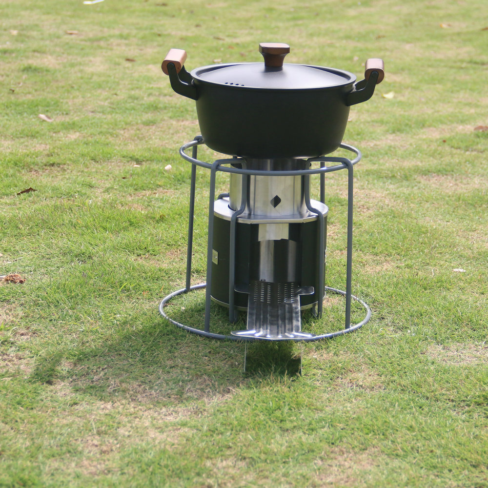 2021  new  design   stainless steel    Wood Pellet   Rocket  stove  charcoal stove   for  Africa and  America