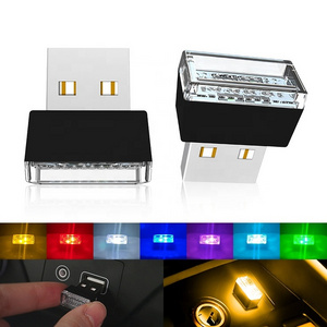 Portable Mini USB Car Colorful  Auto Interior Atmosphere Lamp Inner Ambient Star Decorative Night Light LED For LED Car