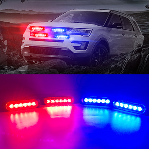 4 In 1 Led Emergency Warning Light 12v 6led Strobe Light Amber/white With Remote  Flash Grille Light For Car Truck Boat