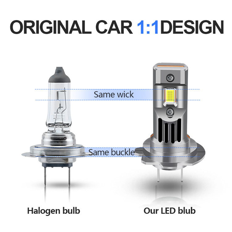 H7 Led Light Canbus  6000k  16000Lm Halogen Replacement  Auto Car Lamp H7  Led Headlight Bulb For car