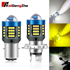 Highlight 9-80v Motorcycle H4 BA20D H6 Led Headlamp High Low Beam White Yellow Motorcycle Led Lights Headlight Bulbs