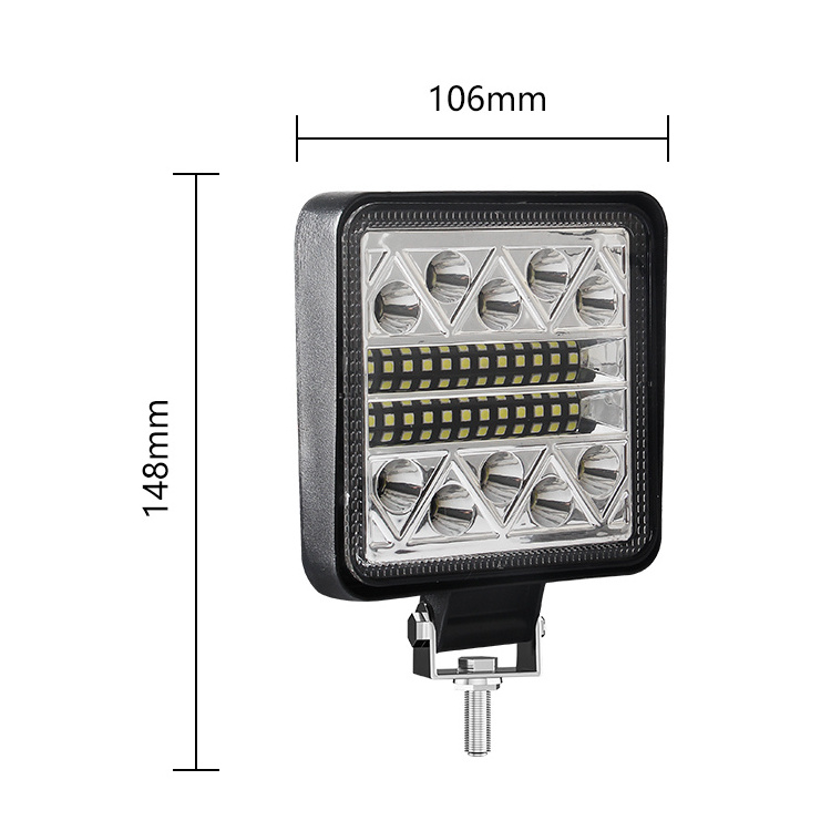 12-24v Vehicles Driving Lamp 4inch 34led 102w Car Led Work Light Spotlight Auto Motorcycle Headlight High-power Radiation Lamp