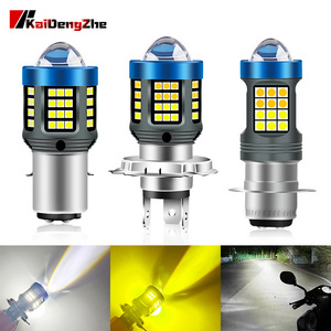 kaidengzhe popular white yellow 12 to 80 volt high and low beam H4 BA20D motorcycle headlight bulb for motorcycles