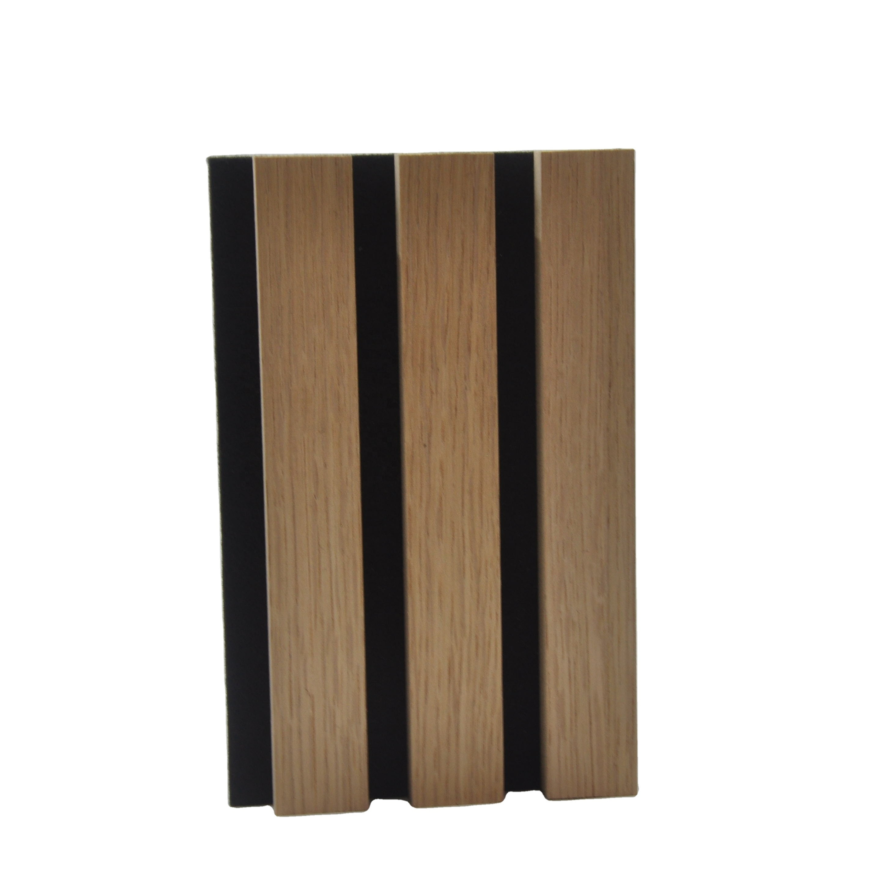 Oak Wood Wall Decor with Sound-Absorbing MDF Walnut Music Studio Acoustic Paneling for Interior Sound Control