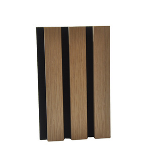 Oak Wood Wall Decor with Sound-Absorbing MDF Walnut Music Studio Acoustic Paneling for Interior Sound Control