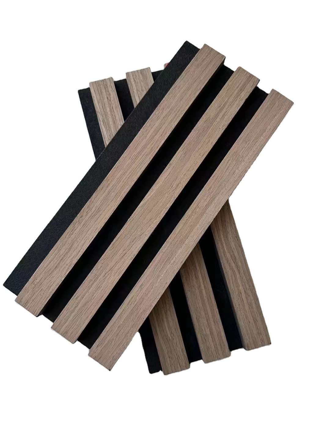 Walnut Wood Slatted Acoustic Panels Sound Absorbing MDF for Interior Decoration Wall and Ceiling