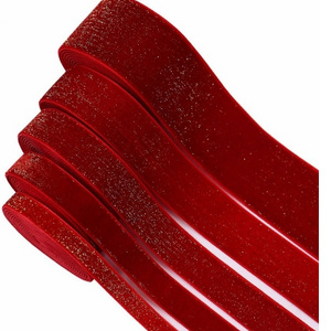 Christmas Ribbon Red Brilliant New Year Velvet Ribbons 5 Yards, Garland, Gifts, Wrapping, Wreaths, Bows