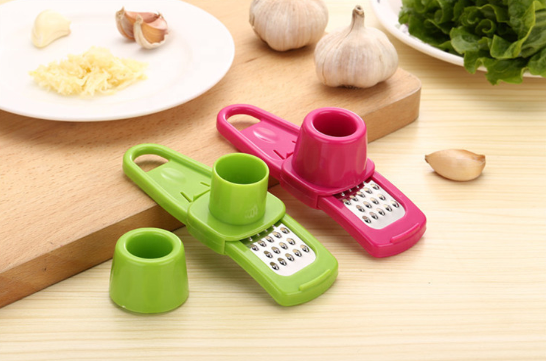 Stainless Steel PP Garlic Presses Ginger Cutter Candy Color Plastic Grinding Tool Planer Kitchen Grater Grinder