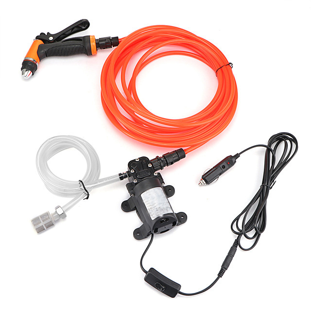 High Pressure Car Washer Pump 12V 80W Car Electric Washer Wash Pump Set Portable Auto Washing Machine Kit Washer Sprayer