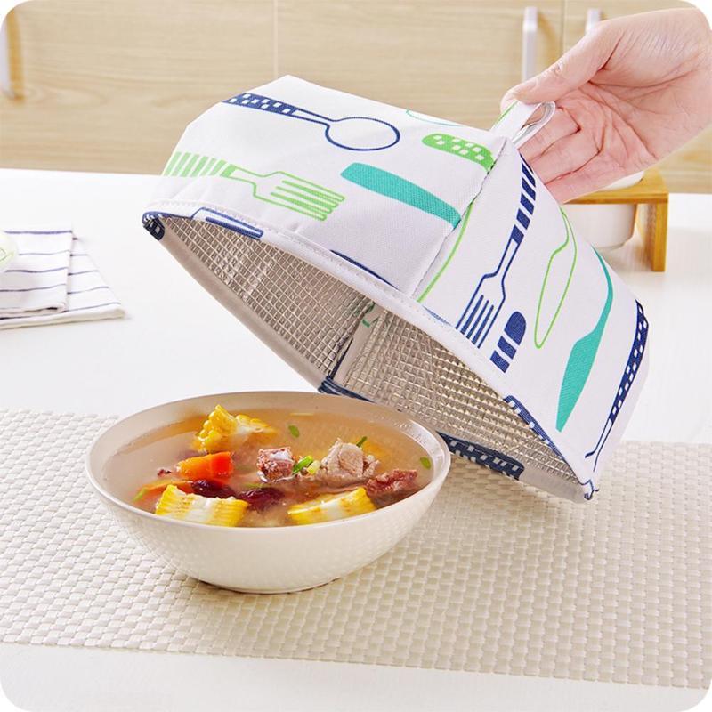 Kitchen Aluminum Food Folded Anti Fly Mosquito Cover Folded Mesh Food Cover Umbrella