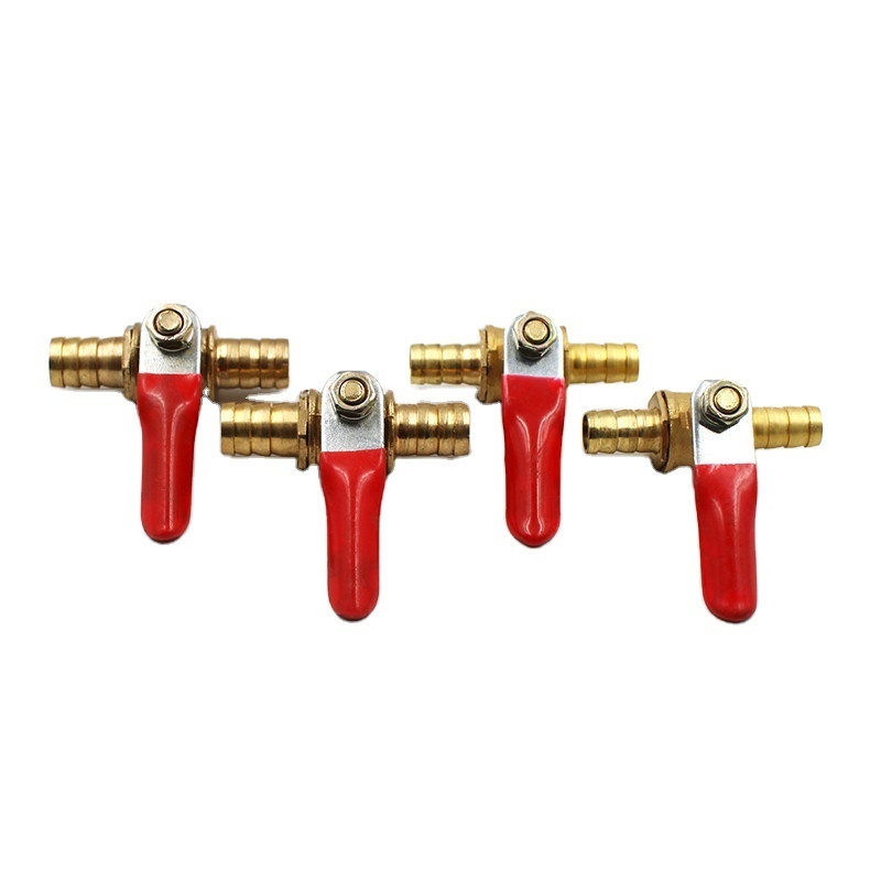 Hose Barb Inline Brass Water Oil Air Gas Fuel Line Shutoff Ball Valve Pipe Fittings