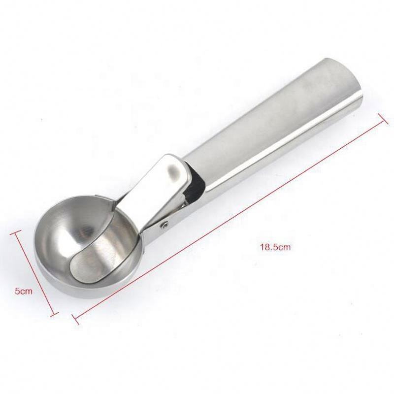 Stainless Steel 7inch Ice Cream Scoop Cookie Dough Potato Masher Ice Cream Ball Mold Spoon Kitchen Scoop