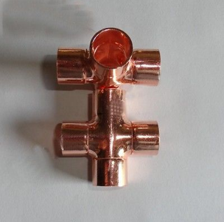 15mm Copper End Feed Equal Cross 4 Ways Plumbing Sanitary Pipe Fitting for gas water oil