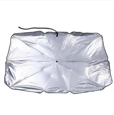 Automobile titanium silver cloth sunshade umbrella heat insulation sunshade car windshield folding retractable sunshade car