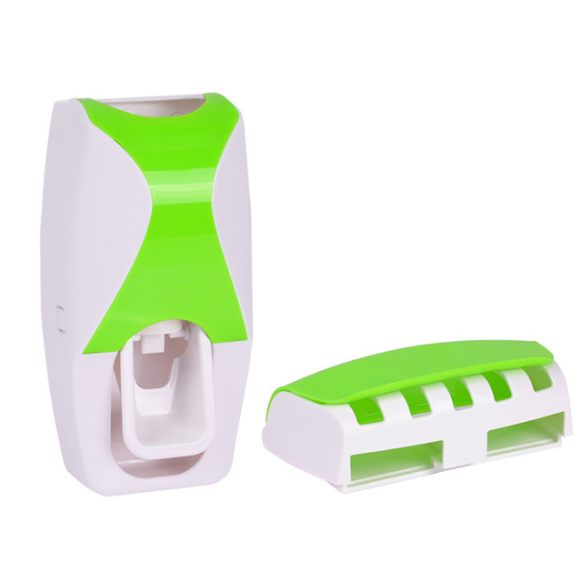 1 Set Creative Automatic Plastic Lazy Toothpaste Dispenser 5 Toothbrush Holder Squeezer Bathroom Shelves Bathing Accessories