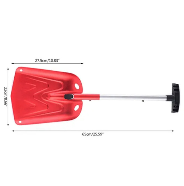 Retractable Snow Shovel Garden Aluminum Alloy Snow Shovel Multi-Purpose Car Snow Folding Emergency