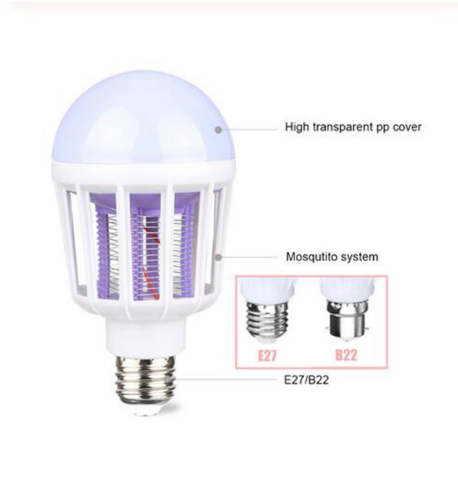 LED Mosquito Killer Bulb Lamp E27/B22 Anti-Mosquito Trap Night Lamp Pest Control Bug Insect Repeller