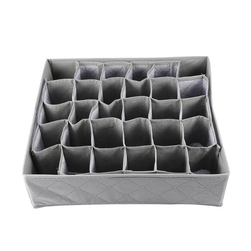 30 Cell Underwear Bra Organizer Storage Box Detachable Drawer Closet Organizers Boxes For Underwear Scarfs Socks Bra