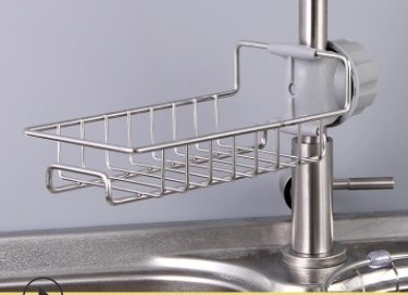 Stainless Steel Hot Sink Hanging Storage Rack Holder Faucet Clip Bathroom Kitchen Dishcloth Clip Shelf Drain Dry Towel Organizer